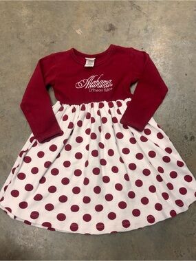 Little King Polka Dot Red White Alabama Crimson Tide Girls 3T